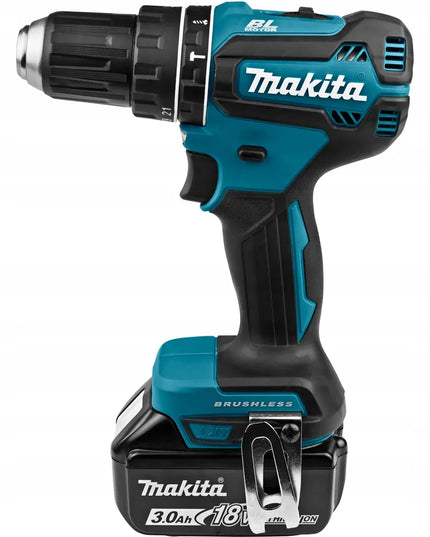 Akumuliatorinis smūginis suktuvas-gręžtuvas Makita DHP485RFJ, bešepetis, 18V