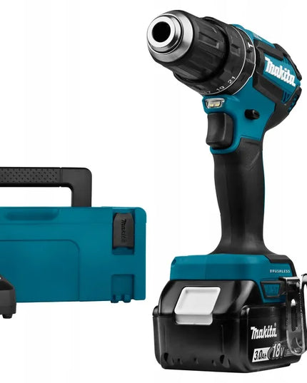 Akumuliatorinis smūginis suktuvas-gręžtuvas Makita DHP485RFJ, bešepetis, 18V