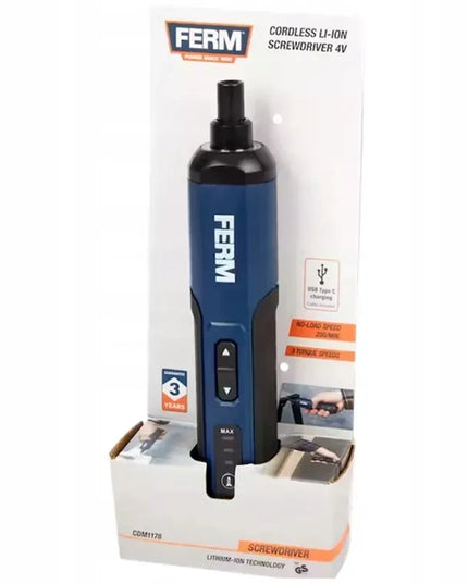 Ferm CDM1188 akumuliatorinis suktuvas, 4V, USB, su magnetiniais antgaliais