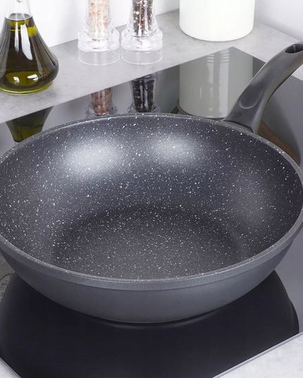 GRANITINĖ „Wok“ gili keptuvė kepimui ir troškinimui ORION GRANDE 30 cm
