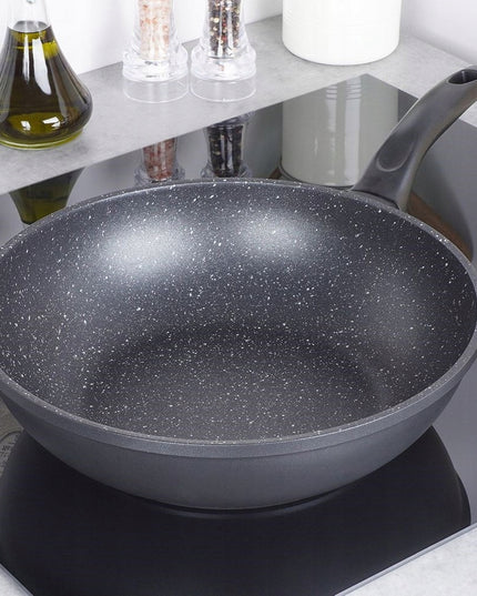 Wok GRANITINIS, gili keptuvė kepimui ir troškinimui, ORION GRANDE 30 cm