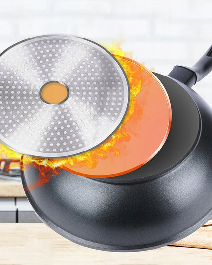 Wok GRANITINIS, gili keptuvė kepimui ir troškinimui, ORION GRANDE 30 cm