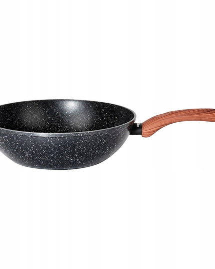 Granito tipo gilus keptuvas Wok azijietiškiems patiekalams kepti ir troškinti, 28 cm