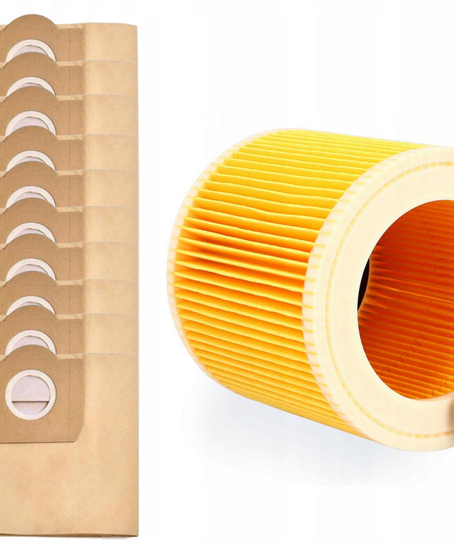 10 vnt. maišeliai, filtras Karcher 6.959-130.0/6.414-552.0 Karcher dulkių siurblio rinkinys