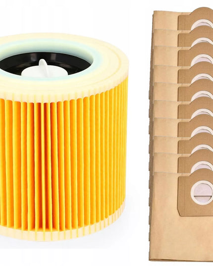 10 vnt. maišeliai, filtras Karcher 6.959-130.0/6.414-552.0 Karcher dulkių siurblio rinkinys