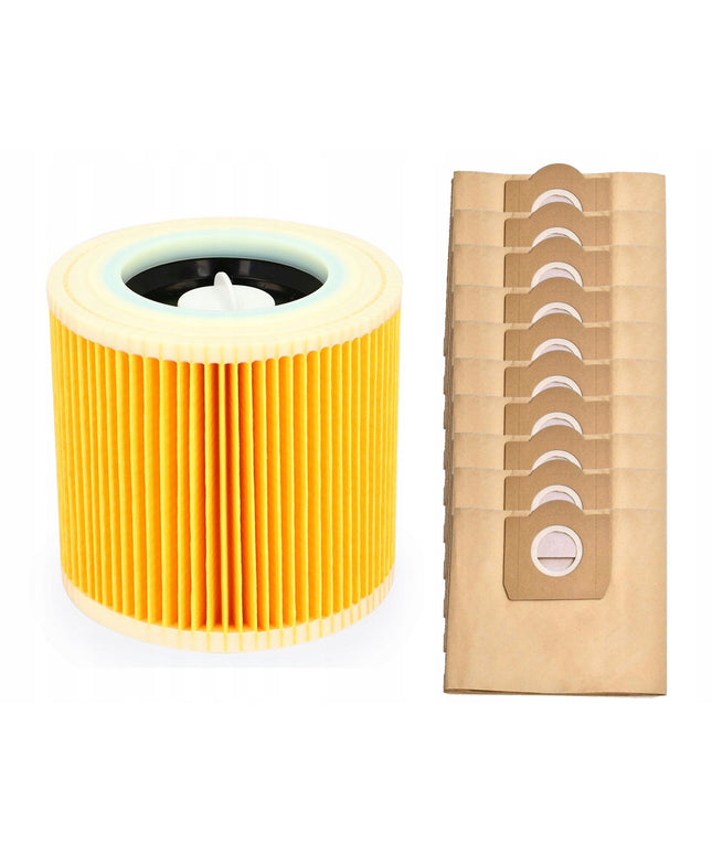 10 vnt. maišeliai, filtras Karcher 6.959-130.0/6.414-552.0 Karcher dulkių siurblio rinkinys
