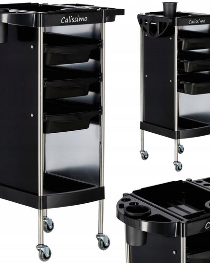 Mobilus kirpyklos kosmetinis vežimėlis dažymui, pagalbinis, SPA salonams