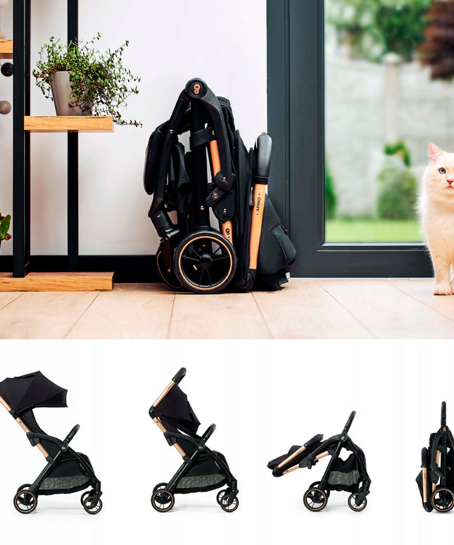 APINO vežimėlis Kinderkraft 22 kg, lengvas, sulankstomas, pilkas