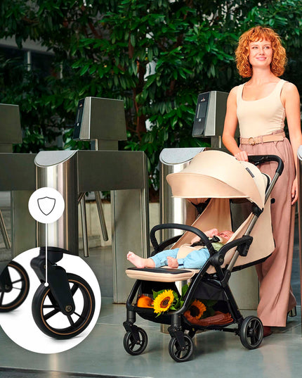 APINO vežimėlis Kinderkraft 22 kg, lengvas, sulankstomas, pilkas