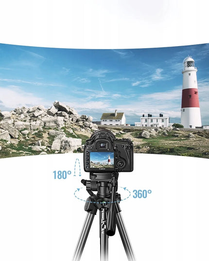 Aukštas FOTO VIDEO trikojis 175 cm fotoaparatui, vaizdo kamerai ir telefonui su adapteriu UGREEN LP661
