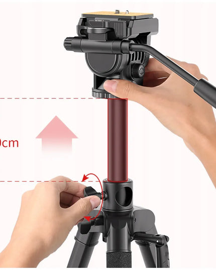 Aukštas studijinis trikojis su panoramine galvute VIDEO PRO, keliamoji galia 3 kg