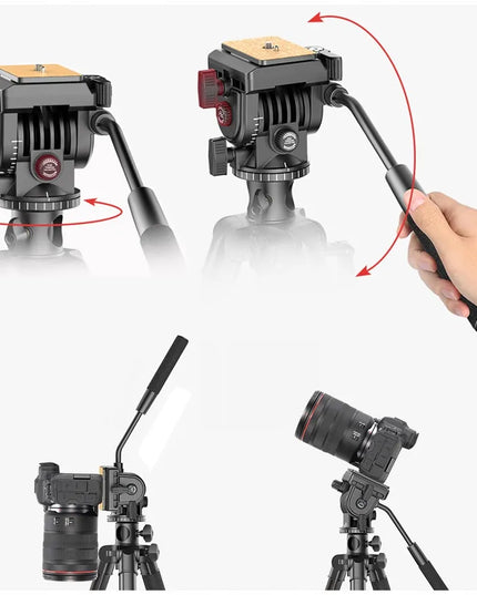 Aukštas studijinis trikojis su panoramine galvute VIDEO PRO, keliamoji galia 3 kg
