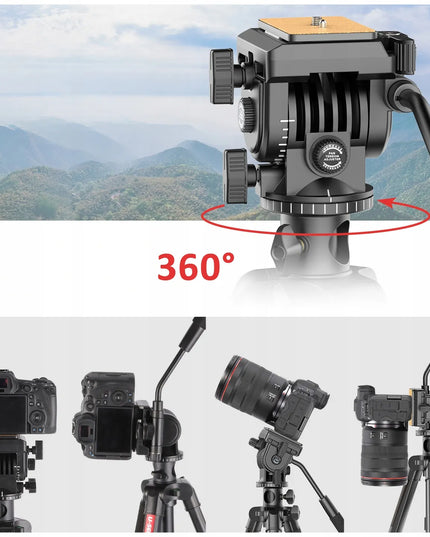 Aukštas studijinis trikojis su panoramine galvute VIDEO PRO, keliamoji galia 3 kg