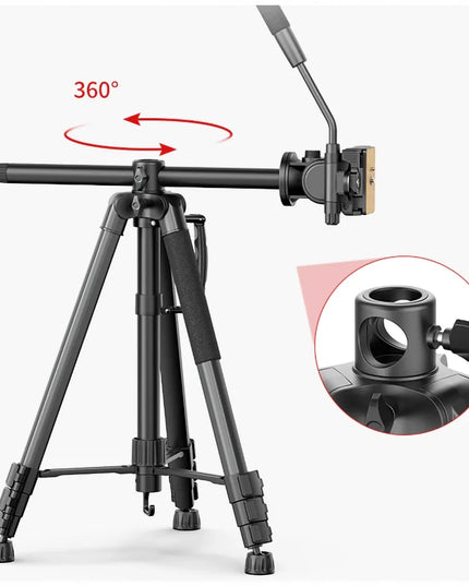 Aukštas studijinis trikojis su panoramine galvute VIDEO PRO, keliamoji galia 3 kg