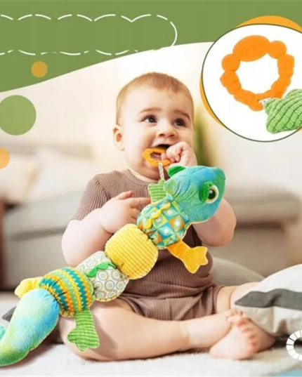 Sensorinis pliušinis muzikinis chameleonas kūdikiams 0-1 m.