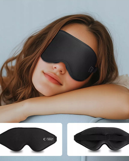 Tech-Protect tamsinanti 3D miego kaukė, reguliuojama, švelni