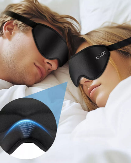 Tech-Protect tamsinanti 3D miego kaukė, reguliuojama, švelni