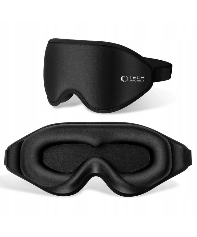 Tech-Protect tamsinanti 3D miego kaukė, reguliuojama, švelni