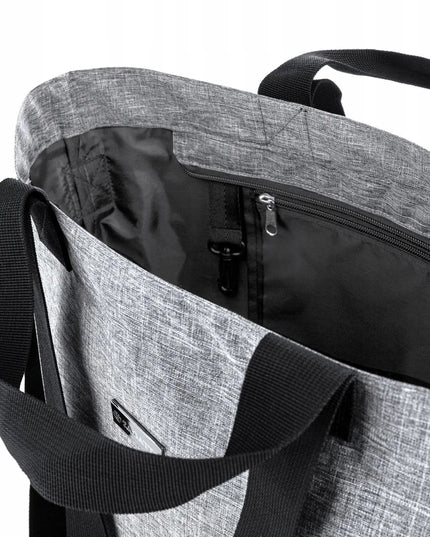 ZAGATTO didelė pilka moteriška shopper rankinė, talpi rankinė ant peties