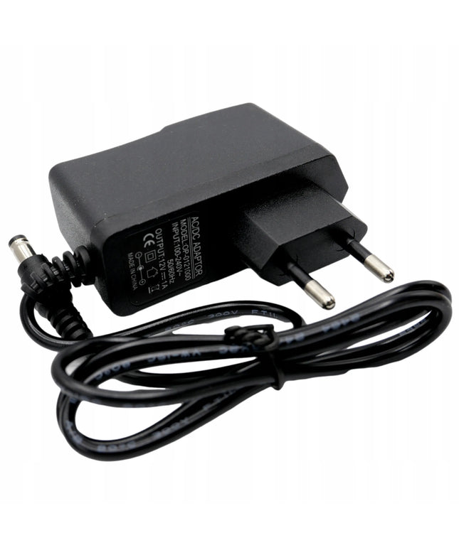 Kištukinis maitinimo šaltinis 12 V, 1 A, 12 W, 2,5 × 5,5 mm kištukas LED juostoms ir RGB įrenginiams