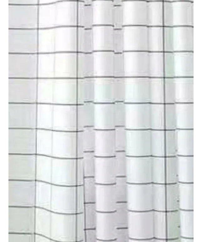 Tekstilinė dušo užuolaida 180x180 cm balta dušui ir voniai