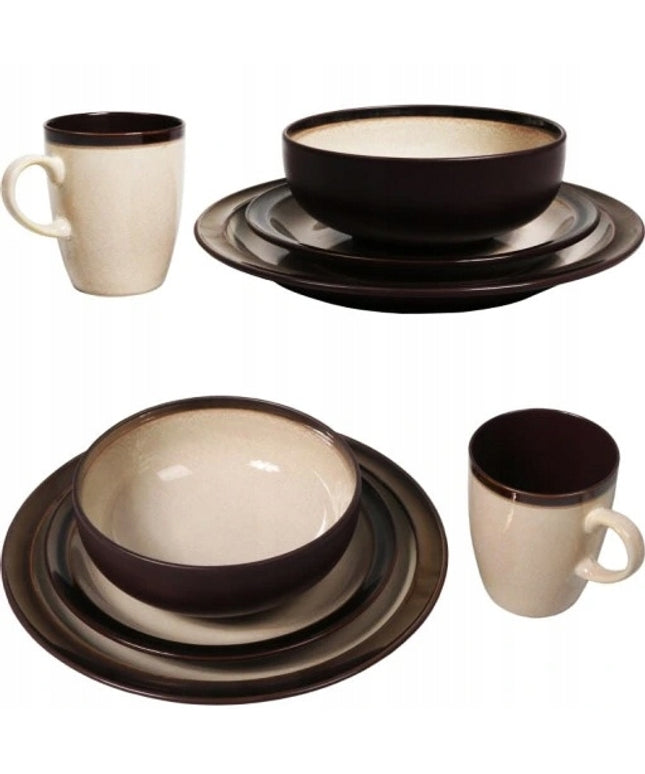 Stalo serviravimo rinkinys pietų servizas lėkštės dubuo puodelis Goliat