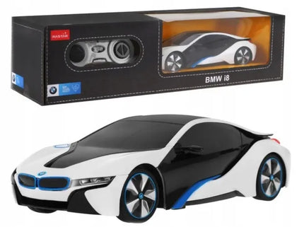 Nuotoliniu būdu valdomas automobilis RASTAR BMW i8, 1:24, su LED žibintais