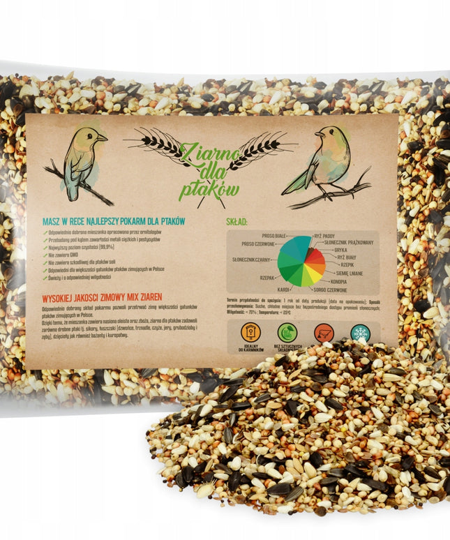 SVEIKAS PAŠARAS GRŪDAI PAUKŠČIAMS GRŪDŲ MIŠINYS ŽIEMAI 1KG