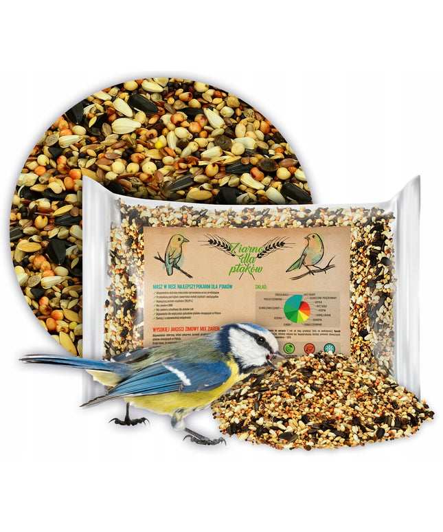 SVEIKAS PAŠARAS GRŪDAI PAUKŠČIAMS GRŪDŲ MIŠINYS ŽIEMAI 1KG