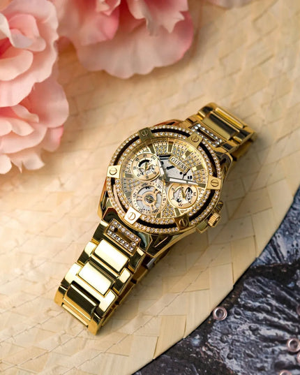 Moteriškas laikrodis Guess Queen GW0464L2, auksinis, originalus, su dėžute