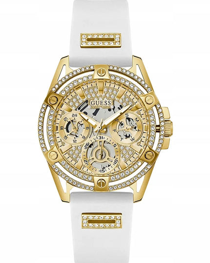 Moteriškas laikrodis Guess Queen GW0536L2, auksinės ir baltos spalvos, originalus, su dėžute
