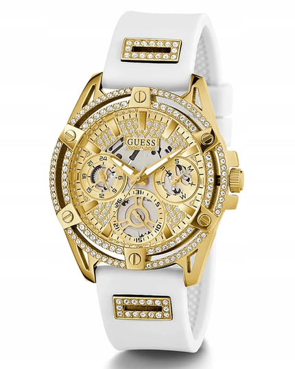 Moteriškas laikrodis Guess Queen GW0536L2, auksinės ir baltos spalvos, originalus, su dėžute