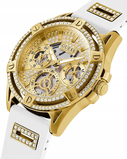 Moteriškas laikrodis Guess Queen GW0536L2, auksinės ir baltos spalvos, originalus, su dėžute