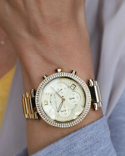Moteriškas laikrodis Michael Kors Parker MK5354, auksinis, originalus, su dėžute
