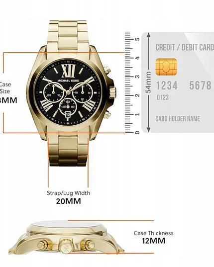 Moteriškas laikrodis Michael Kors Bradshaw MK5739, auksinės spalvos, originali dėžutė