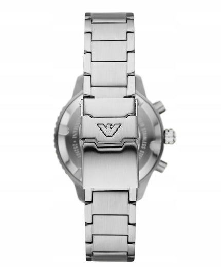 Emporio Armani Diver AR11500 vyriškas laikrodis, žalias ciferblatas, plieninė apyrankė