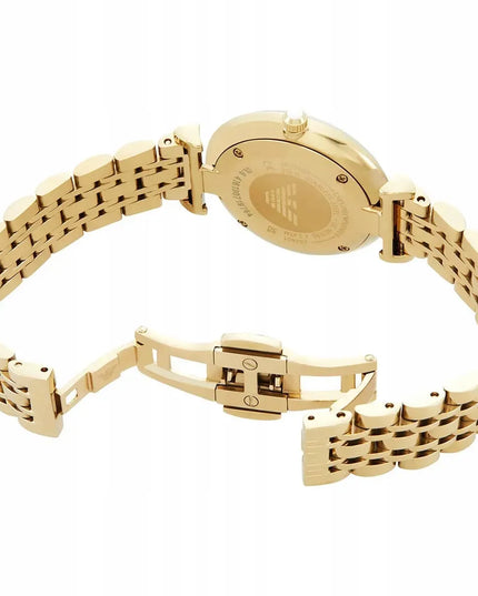 Emporio Armani AR11608 Gianni T-Bar moteriškas laikrodis, auksinės spalvos, su originalia dėžute