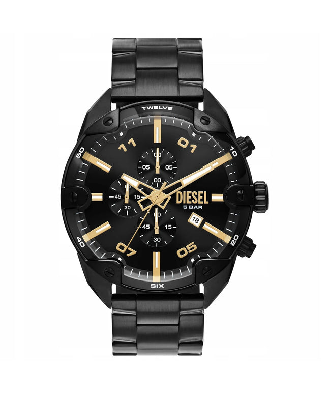 Vyriškas laikrodis „Diesel Spiked DZ4644“, juodas, originali dėžutė