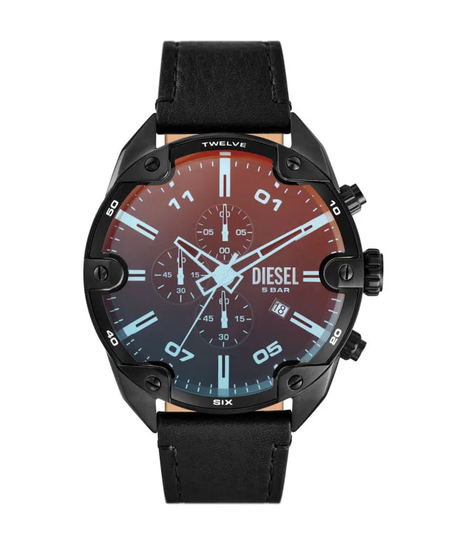 Vyriškas laikrodis „Diesel DZ4667 Spiked“, juodas, originalus, su dėžute