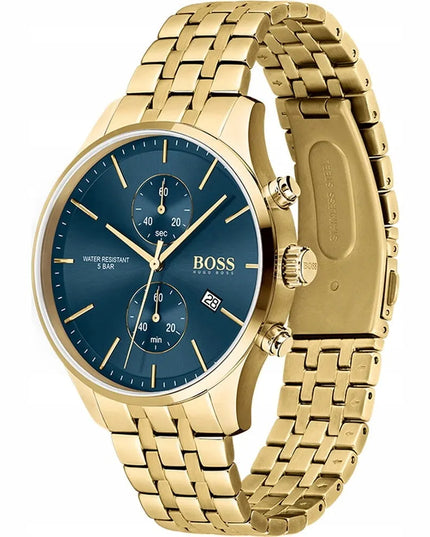 VYRIŠKAS LAIKRODIS HUGO BOSS 1513841 ASSOCIATE, AUKSINIS, SU DĖŽUTE