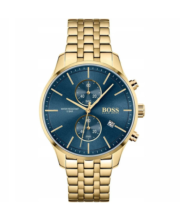 VYRIŠKAS LAIKRODIS HUGO BOSS 1513841 ASSOCIATE, AUKSINIS, SU DĖŽUTE