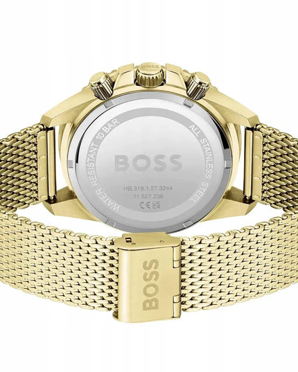 Vyriškas auksinis laikrodis HUGO BOSS Admiral 1513906 su originalia dėžute
