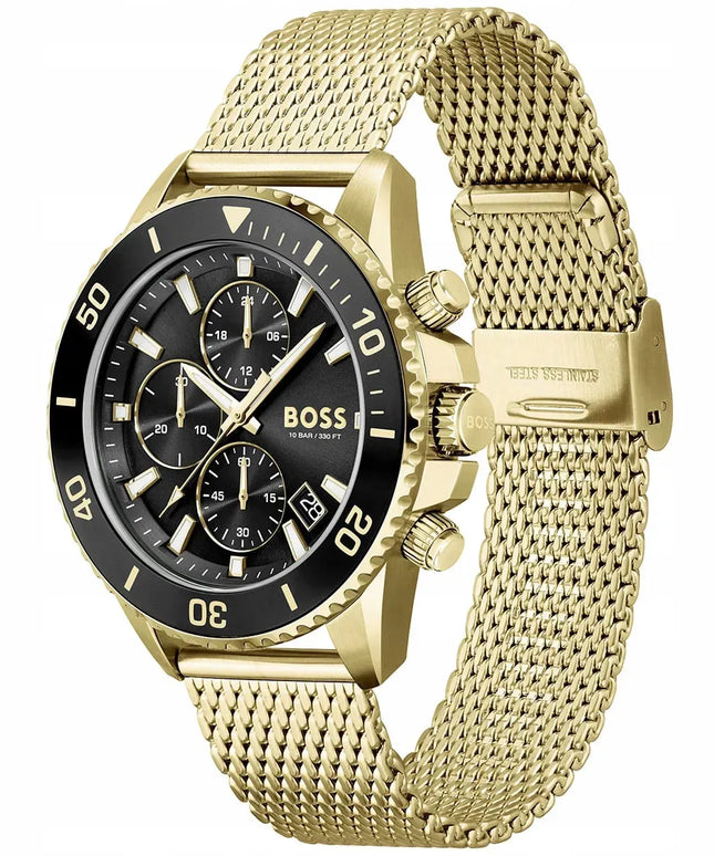 Vyriškas auksinis laikrodis HUGO BOSS Admiral 1513906 su originalia dėžute