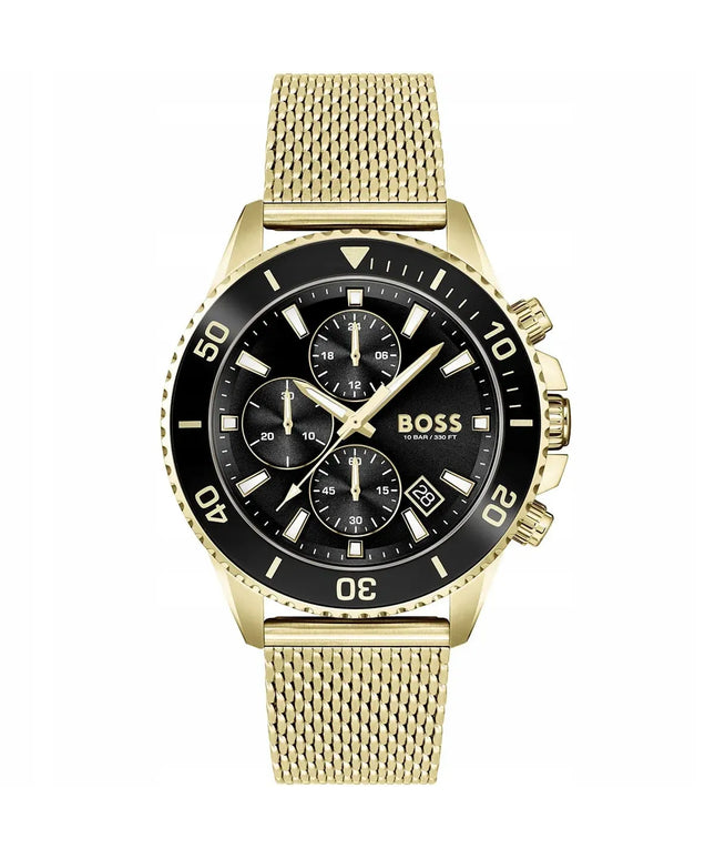 Vyriškas auksinis laikrodis HUGO BOSS Admiral 1513906 su originalia dėžute