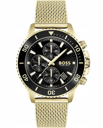 Vyriškas auksinis laikrodis HUGO BOSS Admiral 1513906 su originalia dėžute