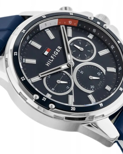 Vyriškas laikrodis Tommy Hilfiger Mason 1791791 su originaliu dirželiu ir dėžute