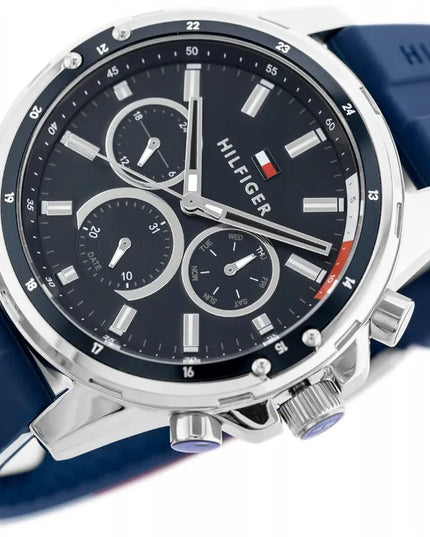 Vyriškas laikrodis Tommy Hilfiger Mason 1791791 su originaliu dirželiu ir dėžute