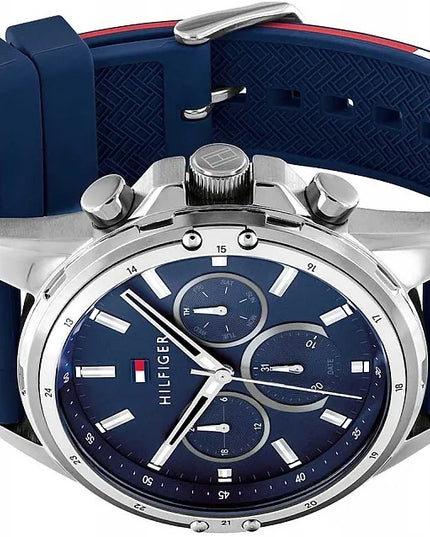 Vyriškas laikrodis Tommy Hilfiger Mason 1791791 su originaliu dirželiu ir dėžute