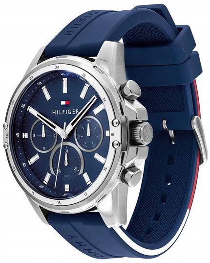 Vyriškas laikrodis Tommy Hilfiger Mason 1791791 su originaliu dirželiu ir dėžute