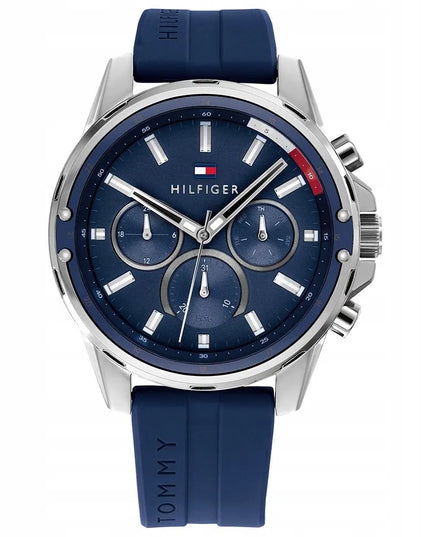 Vyriškas laikrodis Tommy Hilfiger Mason 1791791 su originaliu dirželiu ir dėžute